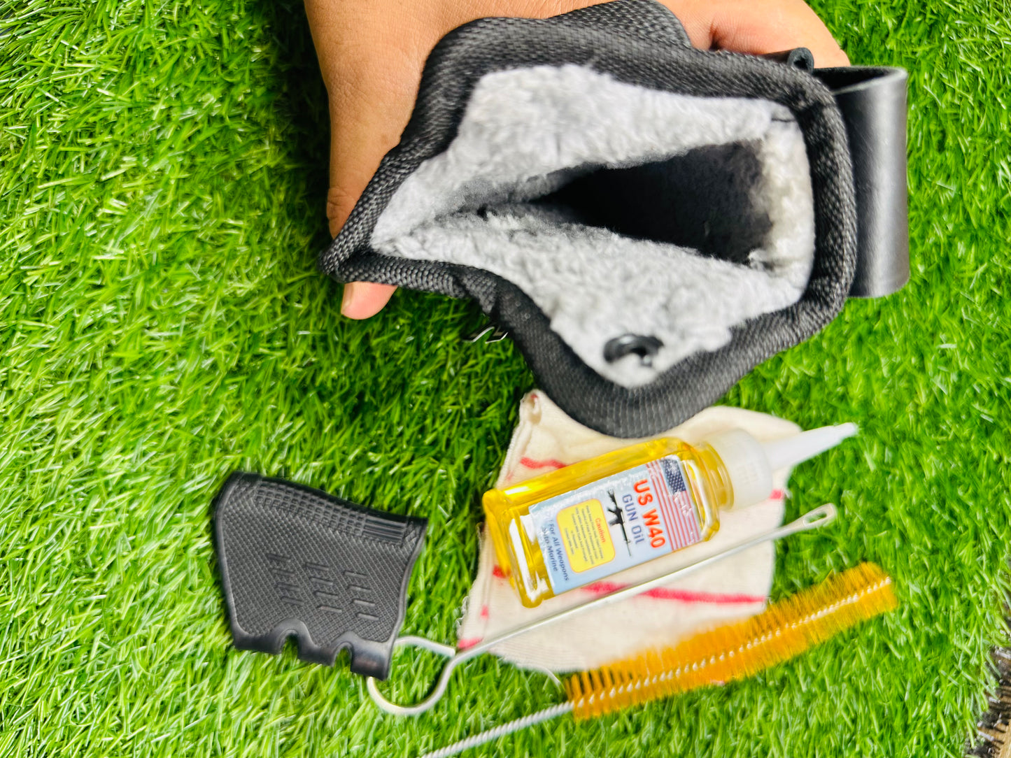 3-in-1 Deal: Leather Inner-Outer Holster Cleaning Kit and Silicone Rubber Grip!