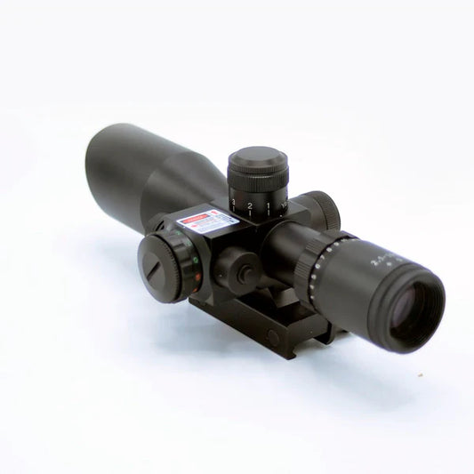 M9 2.5-10×40 RED/GREEN MIL-DOT OPTICS RIFLESCOPE SIGHT + RED LASERSIGHT