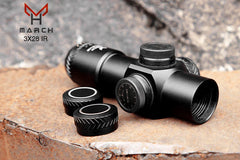 MARCH 3X28IR OPTIC AMG HD GEN I-H RIFLESCOPE ILLUMINATED