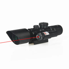 Reticle Rifle Scope with Rail Mount and Laser Sight | LS3-10X42E