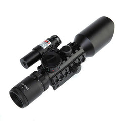 Reticle Rifle Scope with Rail Mount and Laser Sight | LS3-10X42E